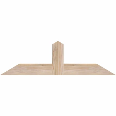 Portland Smooth Timber Gable Bracket, Douglas Fir, 36W X 10H X 3 1/2D X 3 1/2F, 7/12 Pitch